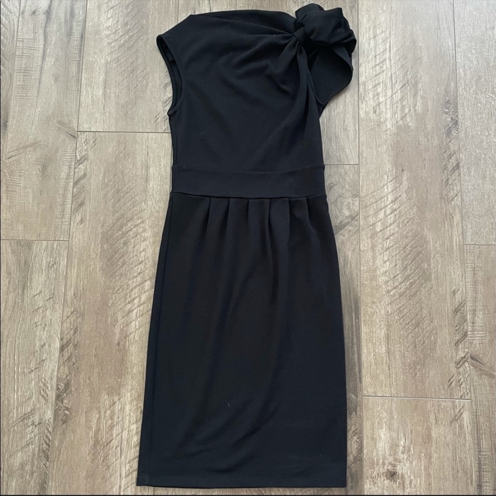 GUC Naf Naf Black Dress with Bow on Shoulder Dress XS